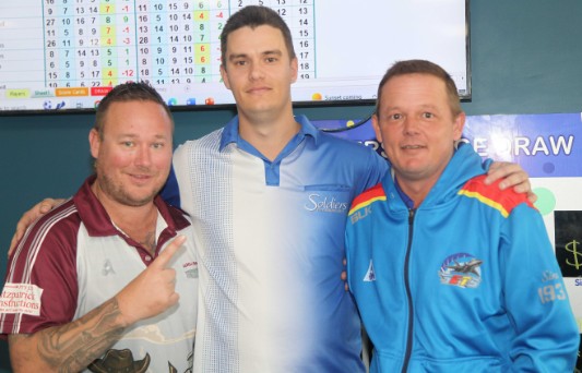 Winners of Hamilton North’s A&J Air 2 Bowl Triples Joel Field, Adam Chaffey and Lee Schraner.