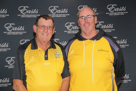 Above: Runners-up in East Maitland’s Bob Asimus Memorial Pairs Dave Button and David Lane.