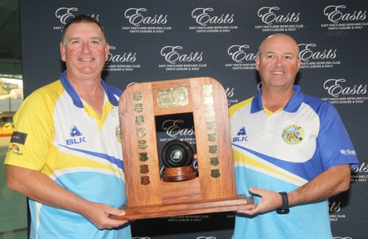 Above: Winners of East Maitland’s Bob Asimus Memorial Pairs Wayne Smith and Craig Thompson.